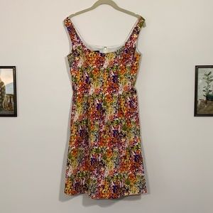 Nine West Floral Fit and Flare Tank Dress